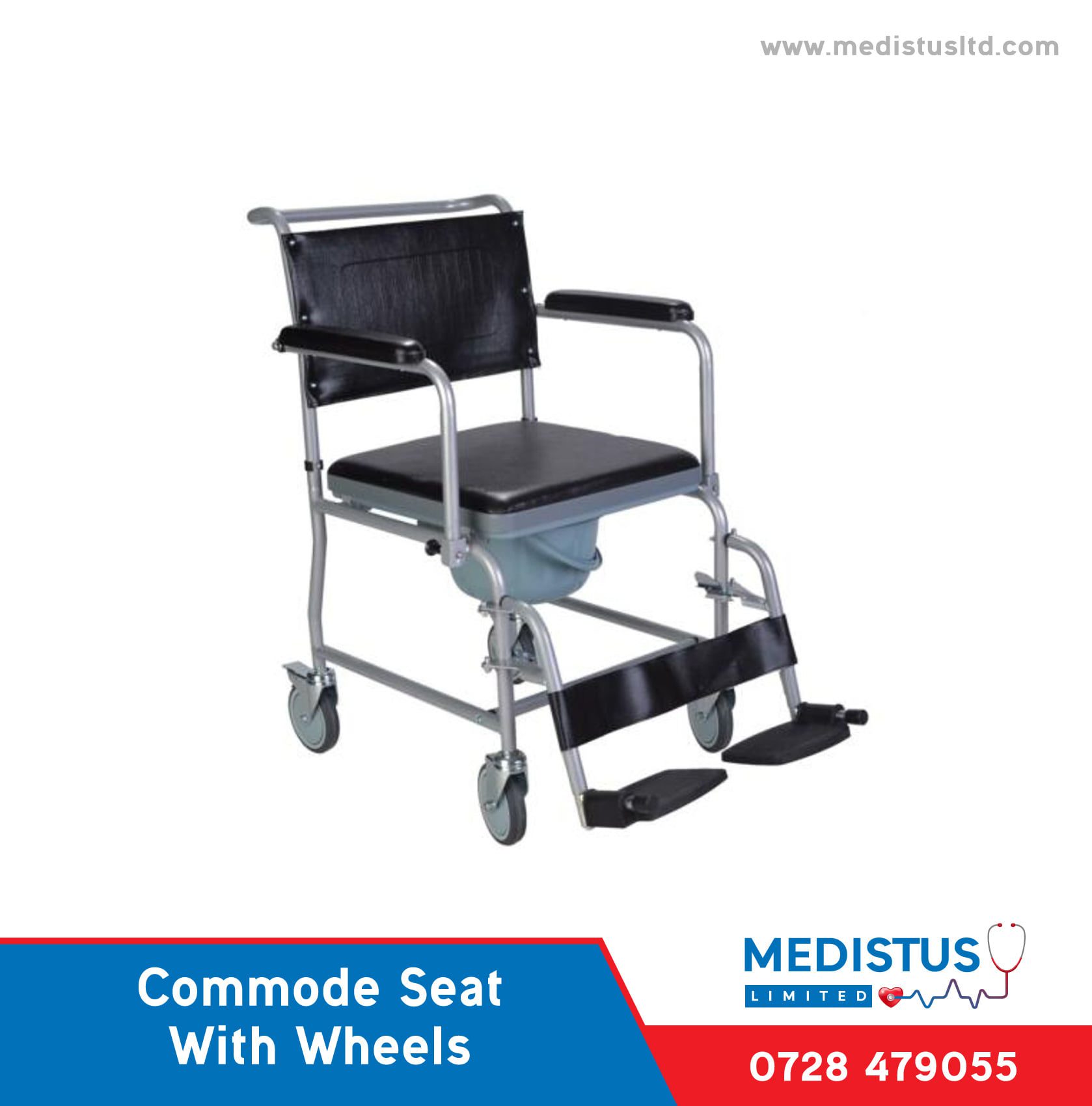 Commode Seat with Wheels
