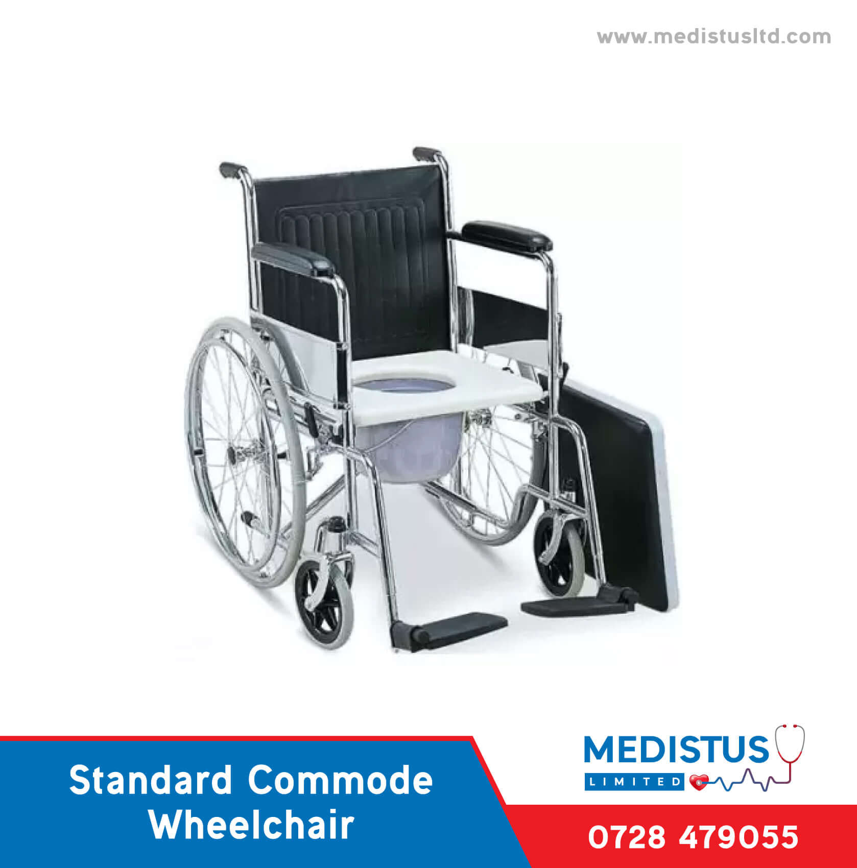 Standard Commode Wheelchair