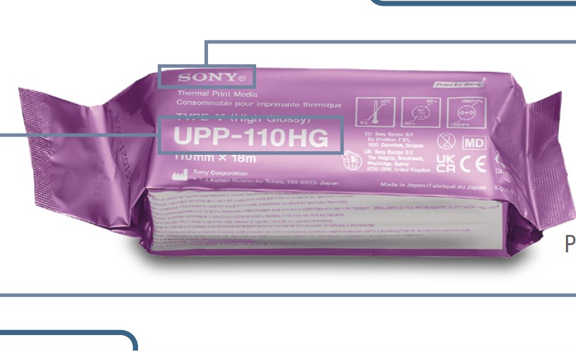 Genuine Sony UPP-110 Series Medical Thermal Print Media (A6 Width)